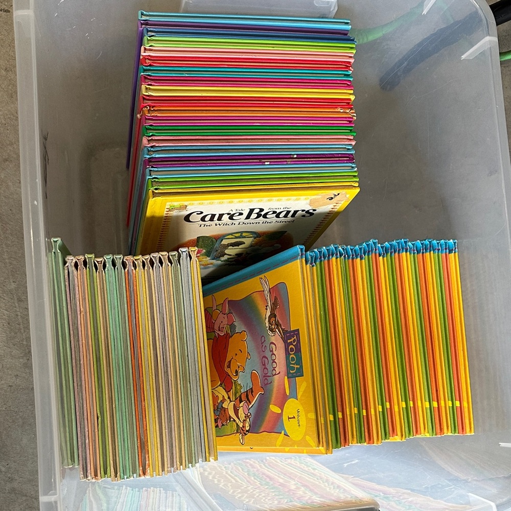 Care Bears Mickey Pooh Vintage Book Sets RARE OBO